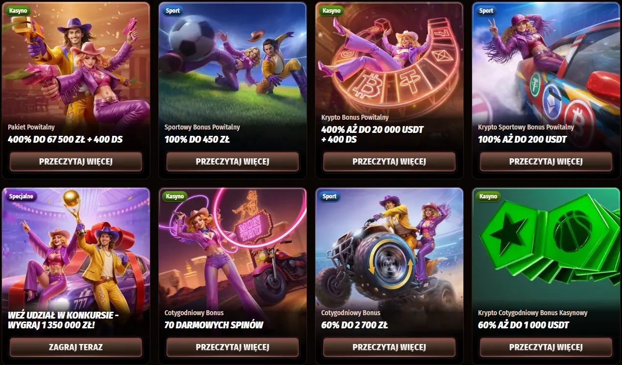 Westace Casino — bonus powitalny 400% do 15 000 € + 400 darmowych spinów
